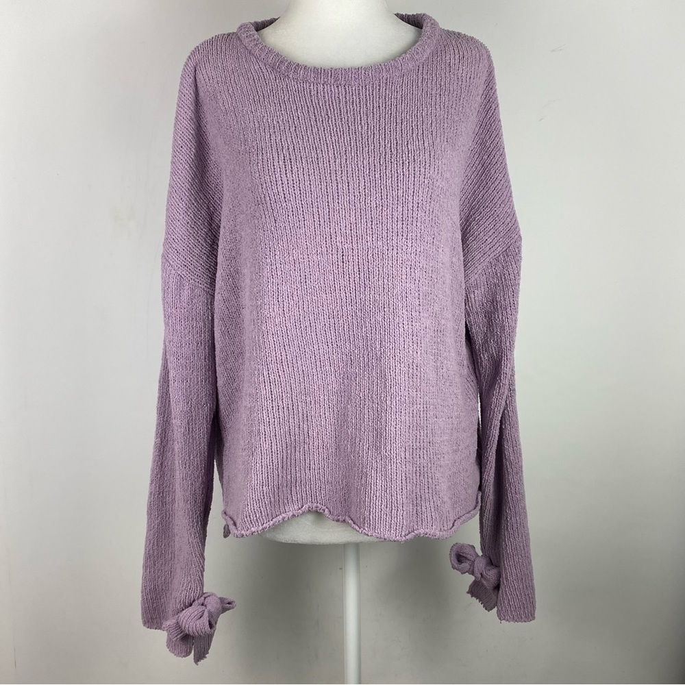 Coco +Jaimeson Sweater Womens Large Light Purple Scoop Neck Lightweight Ladies